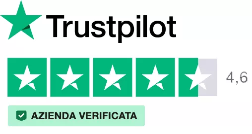 Trustpilot 4,6 su 5 - Azienda Verificata